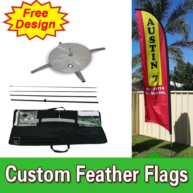 

Free Design Free Shipping Single Sided Flags Banners Cross Base Cheap Outdoor Flags Banners Wind Banner Feather Sign