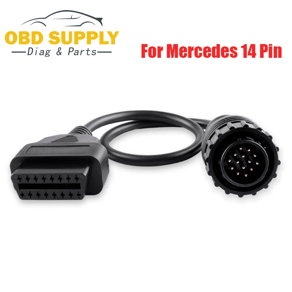 Оптовая продажа 14pin до 16Pin автомобильный диагностический кабель 14 Pin к OBDII OBD2 OBD II ODB