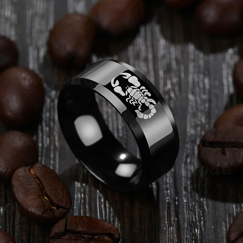 Кольцо ELSEMODE мужское из нержавеющей стали и титана винтажное круглое Ювелирное