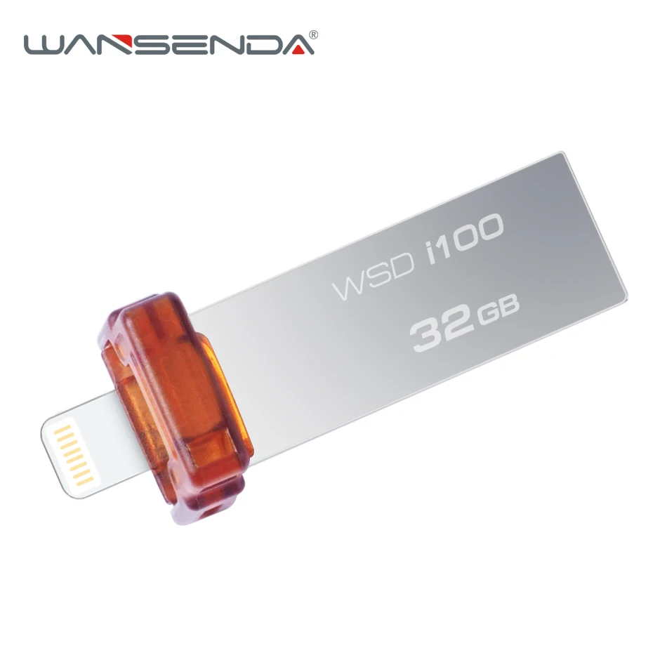 WANSENDA i100 USB флеш накопитель для iPhone/iPad/iPod OTG 2 0 16 ГБ 32 флешка 64 Гб 128 Флешка iOS|flash drive|usb