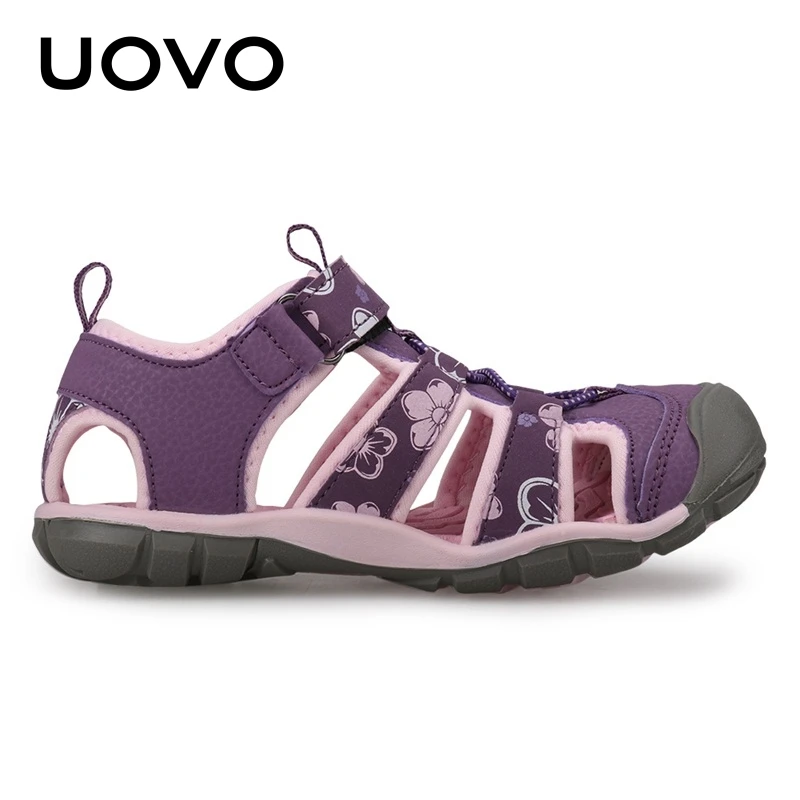 Uovo/Новинка года; летняя модная детская обувь; сандалии для маленьких девочек; розовые сандалии с принтом для девочек; пляжные сандалии для принцессы