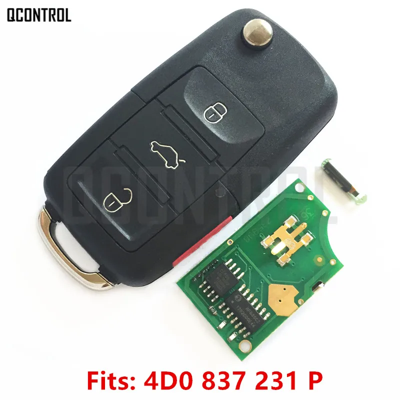 Дистанционный ключ QCONTROL для AUDI 4D0837231P A4 S4 A6 S6 A8 S8 TT Allroad Cabriolet 4D0 837 231 P 1998 2005|car remote|car