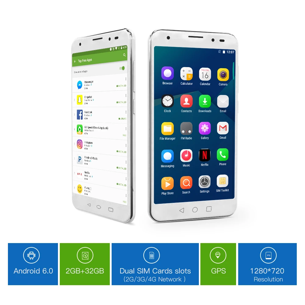 YUNTAB 5inch 4G Unlocked Smartphone S505 Android6.0 tablet Quad-core 2GB+32GB support Dual SIM Slots Camera 3000mAh battery | Компьютеры и