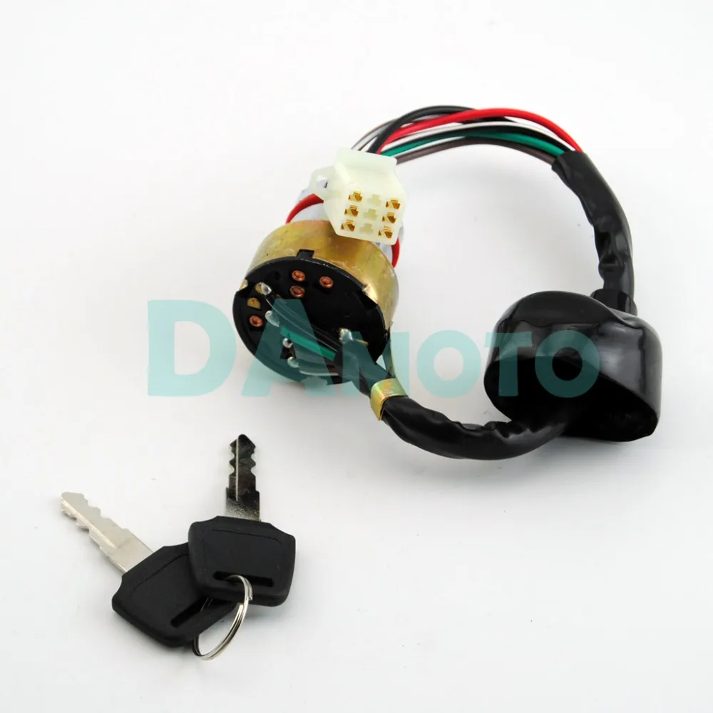 Ключ зажигания 6 проводов для 90 110 125cc GN125 Kazuma Meerkat Falcon Roketa ATV|ignition switch key|key wiringignition