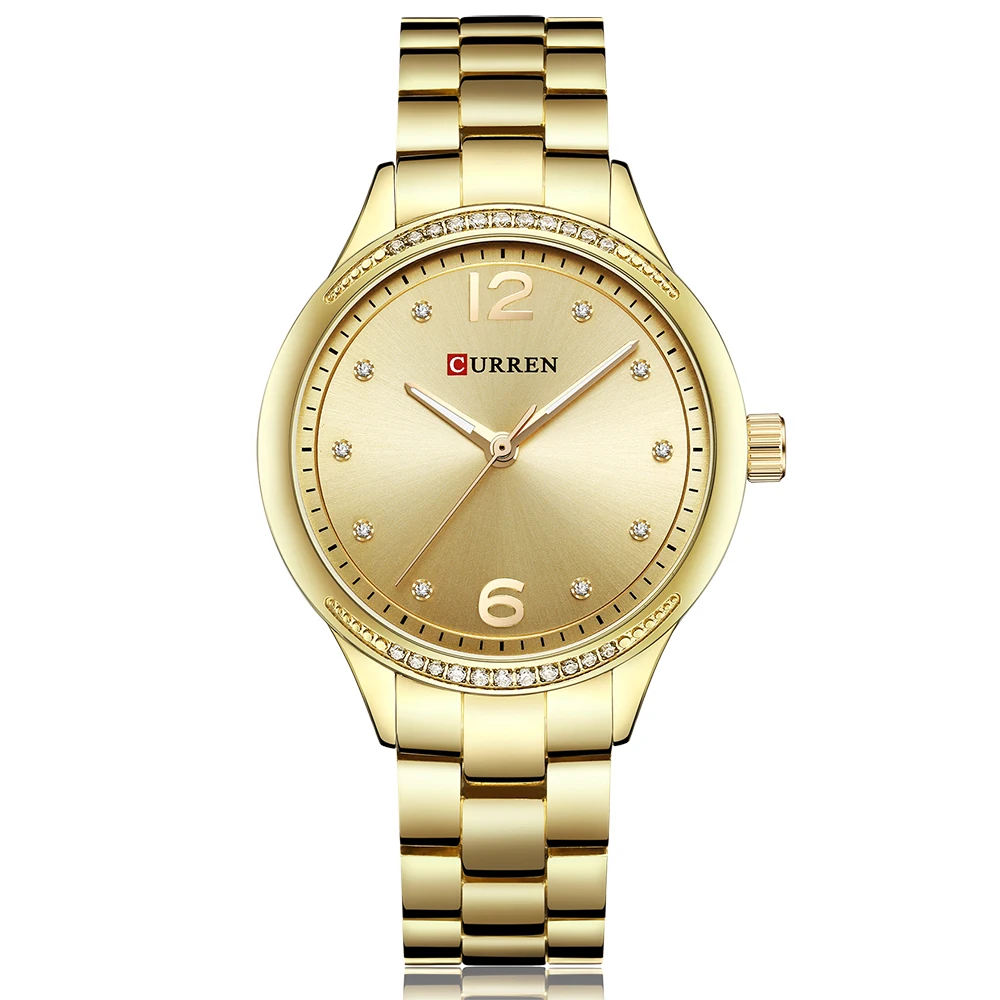 2018 CURREN женские часы Розовое золото Известный бренд наручные Relogio Feminino Montre Femme