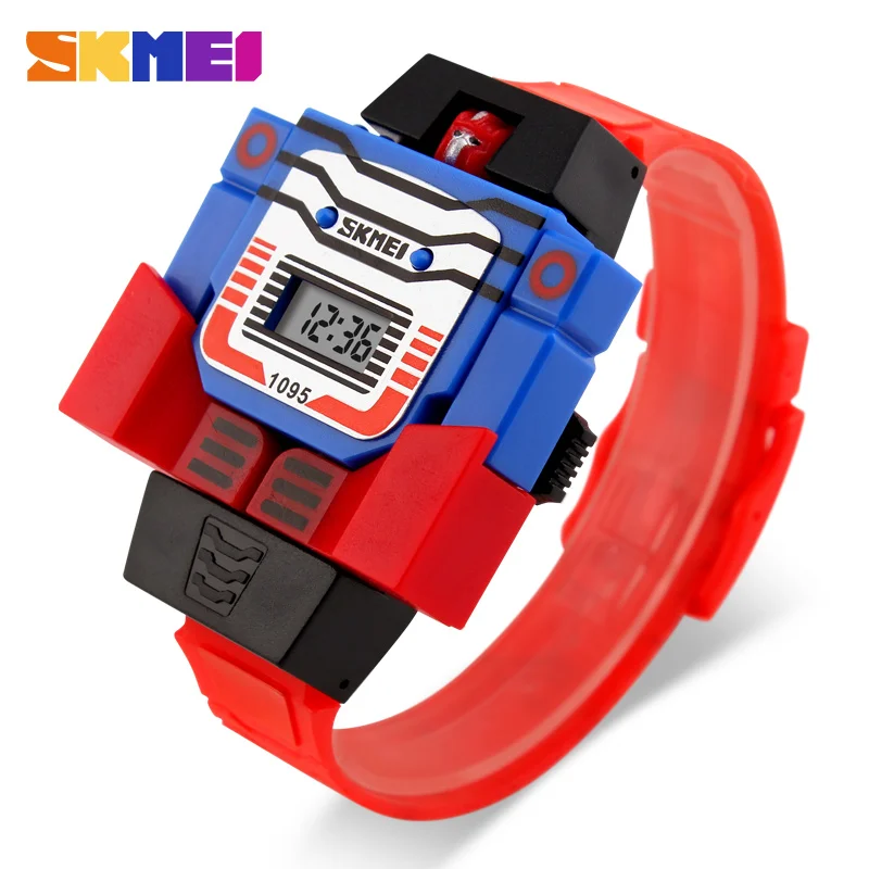 kids watches Модные светодиодный часы с цифрами для детей спортивные детские часы с героями мультфильмов милые часы Relogio Relojes робот Трансформация игрушки наручные часы для мальчиков - Цвет: kids watches