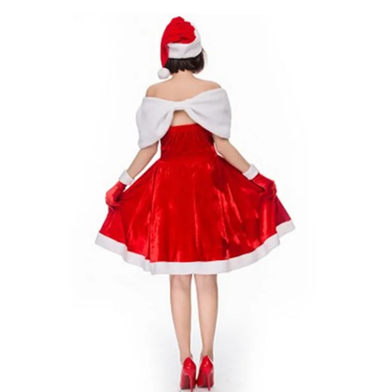 Женский костюм Санта Клауса для костюмированной вечеринки на Хэллоуин