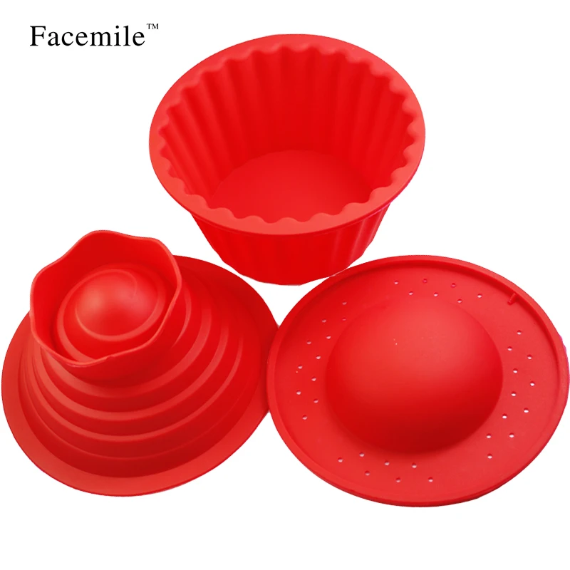 3 шт./компл. большая силиконовая форма для кексов термостойкие инструменты