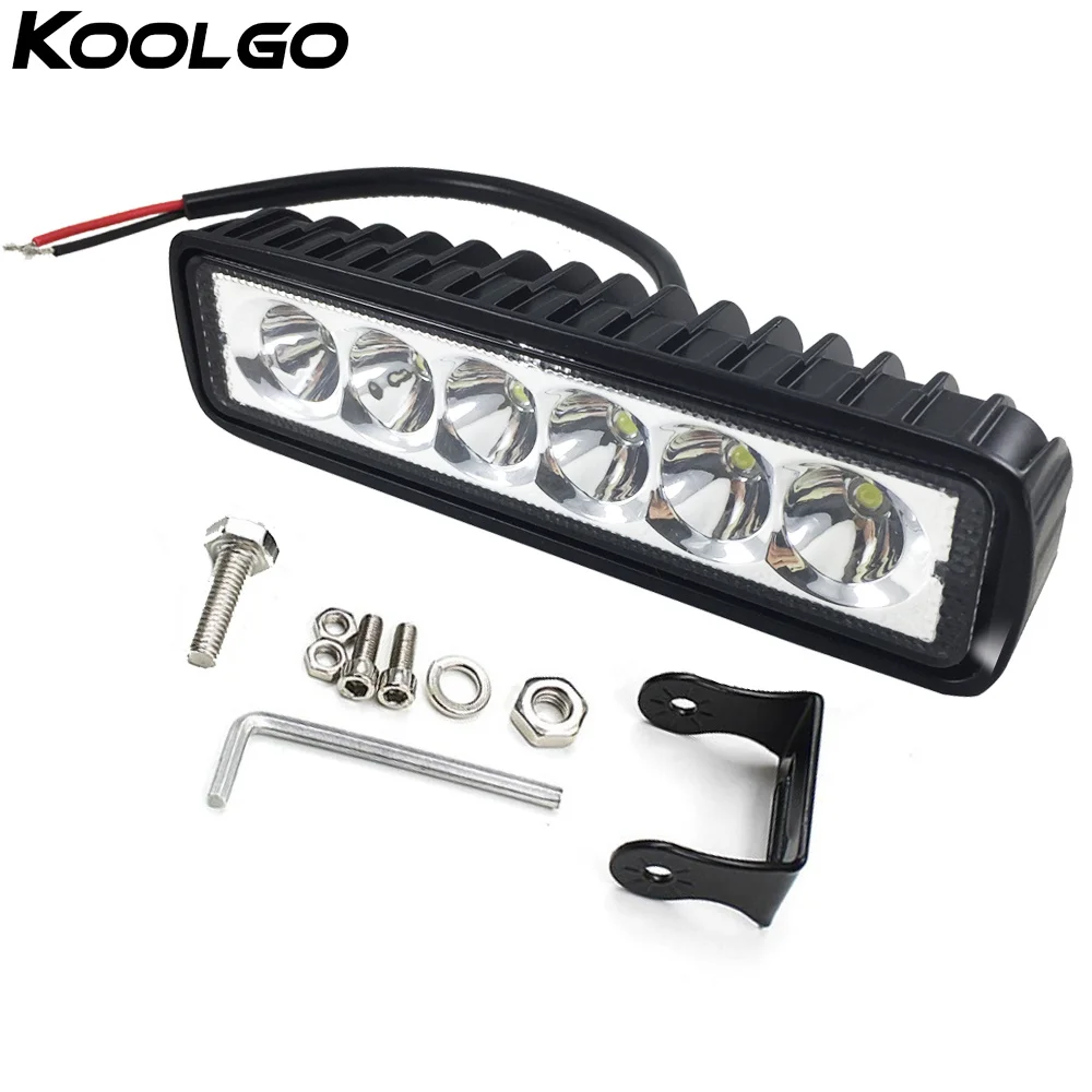 Светодиодный рабочий светильник мощностью 18 Вт Точечный для лодки 4WD дневные