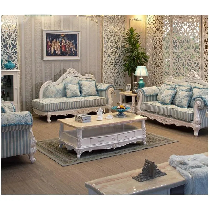 Удобный роскошный тканевый секционный диван в европейском стиле из цельной