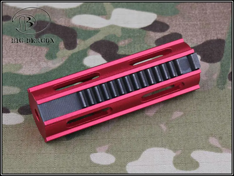 CNC алюминиевый AEG Поршень полностью стальной 14 зубьев поршень для страйкбола AEG M4 AK G36 MP5 коробка передач Ver 2/3 аксессуары для охоты и стрельбы - Цвет: RED
