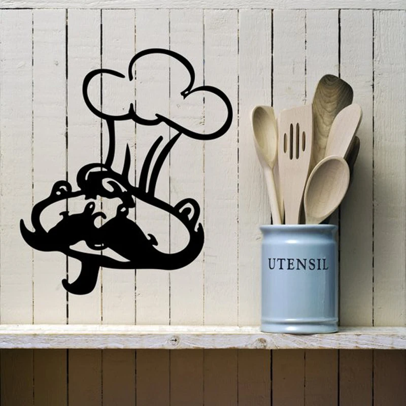 Милая кухонная наклейка шеф-повара DIY художественные виниловые настенные