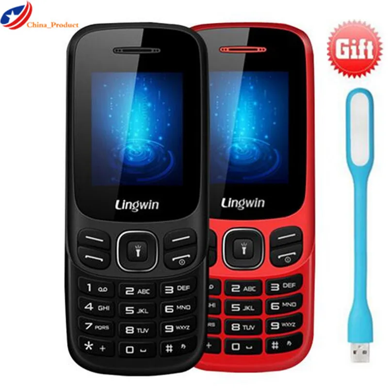 

Gift! Lingwin N1 Celular 1.77" GSM Dual Slot CellPhone 32MB MP3 FM Flashlight Russian Keyboard Elder People Mobile Phone