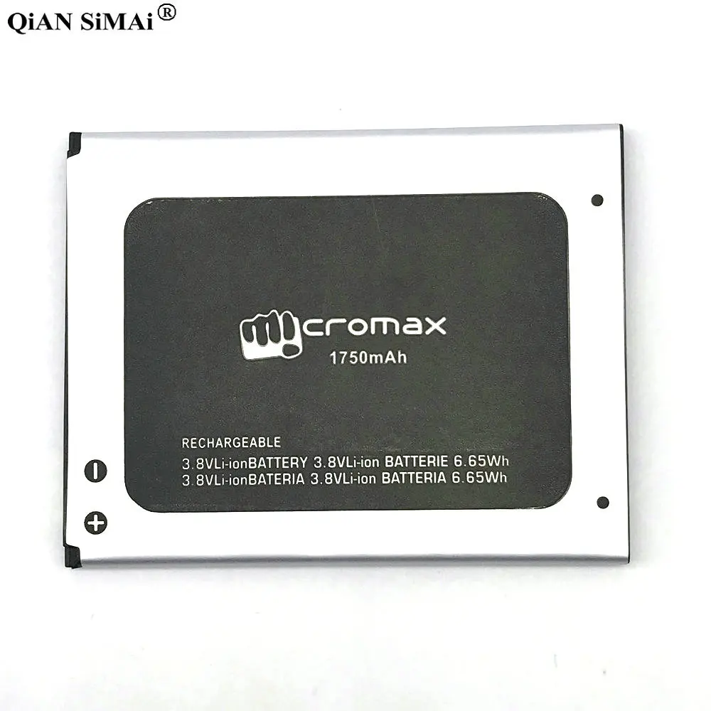Новый высококачественный аккумулятор 1750 мАч для Micromax Q424 Bolt Selfie Q414 Canvas Blaze 4G +