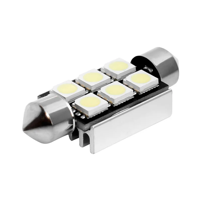Festoon CAN BUS 39 мм светодиодный C5W CANBUS безошибочный 6 SMD 5050 интерьер автомобиля лампы