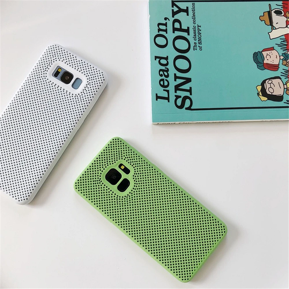 Ультра тонкий сетчатый теплоотвод чехол для samsung Galaxy S8 Plus конфеты цвета жидкий