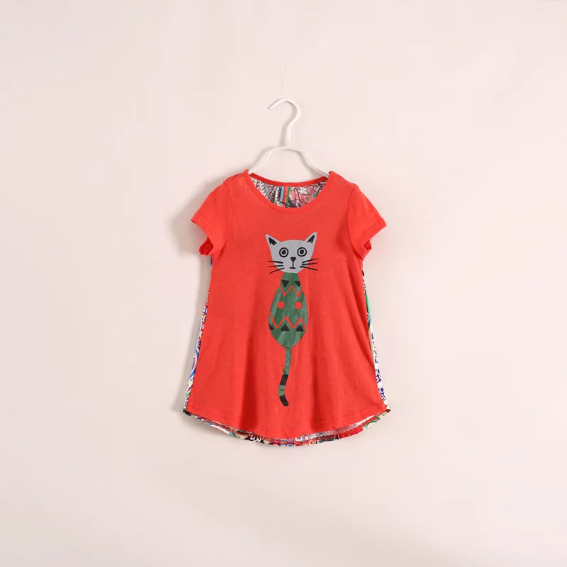wholesale baby girls /kids dresses. cartoon cat shirt children's clothing .6pcs/lot jp11e042732 . | Детская одежда и обувь