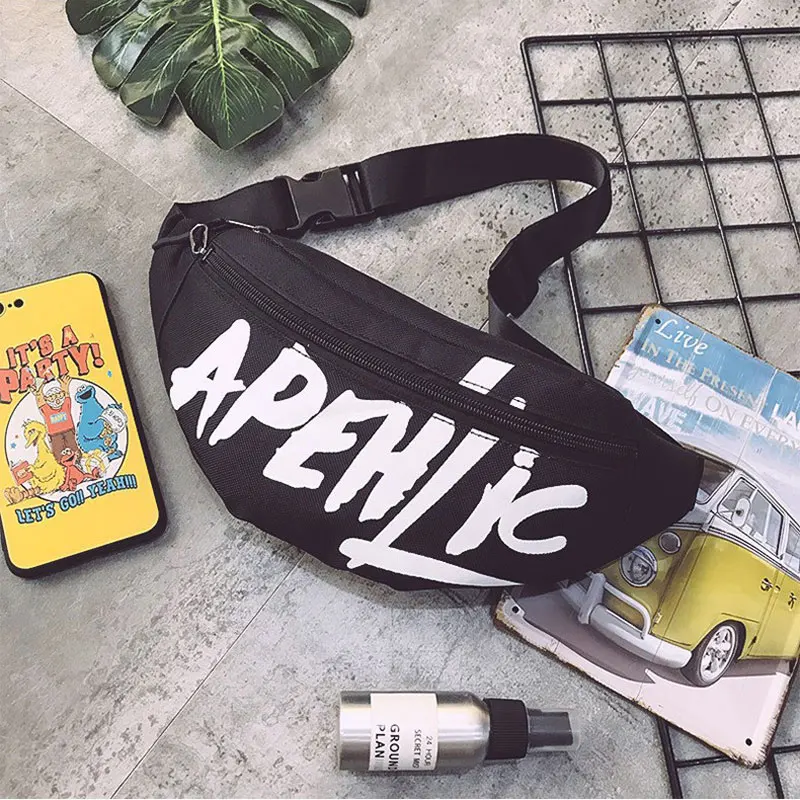 Модные буквы Женская поясная сумка Хип-хоп поясная сумка Harajuku Fanny Pack для женщин мужчин грудь бум Hengreda pacote cintura saco