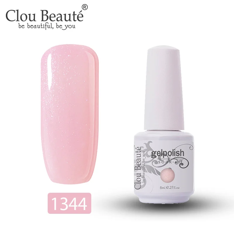 1344 Clou Beaute Гель-лак 85 цветов набор гель-лаков для ногтей маникюрный цветной гель-краска УФ-гель для ногтей замачиваемый светодиодный лак для ногтей 8 мл - Цвет: 1344