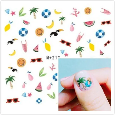 1 Простыни арбуз модель передачи воды ногтей наклейки летняя стильная | Красота и
