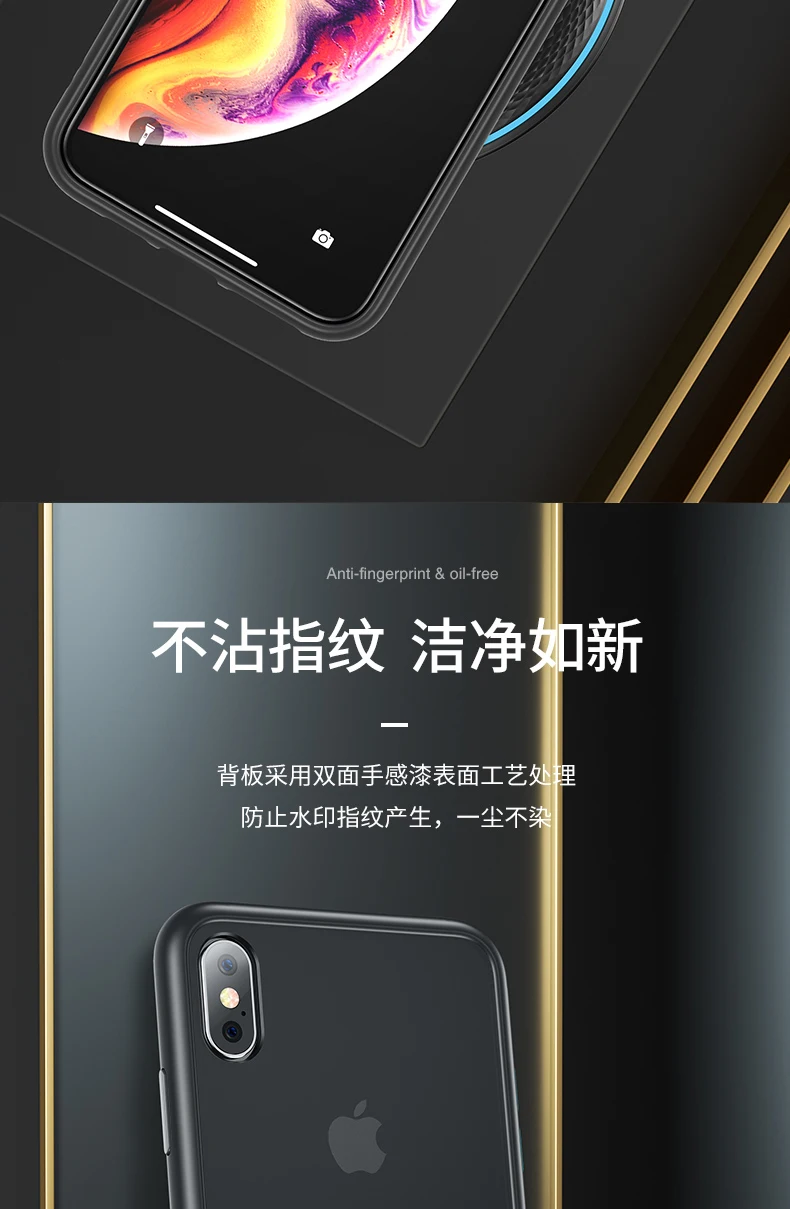 Противоударный матовый чехол ROCK для iPhone XS Max из ТПУ+ поликарбоната, защитный чехол для iPhone XS X, чехол, чехол, адсорбционный чехол