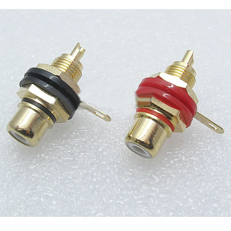 Пара разъемов типа банан позолоченная медь RCA штекер стерео усилитель для