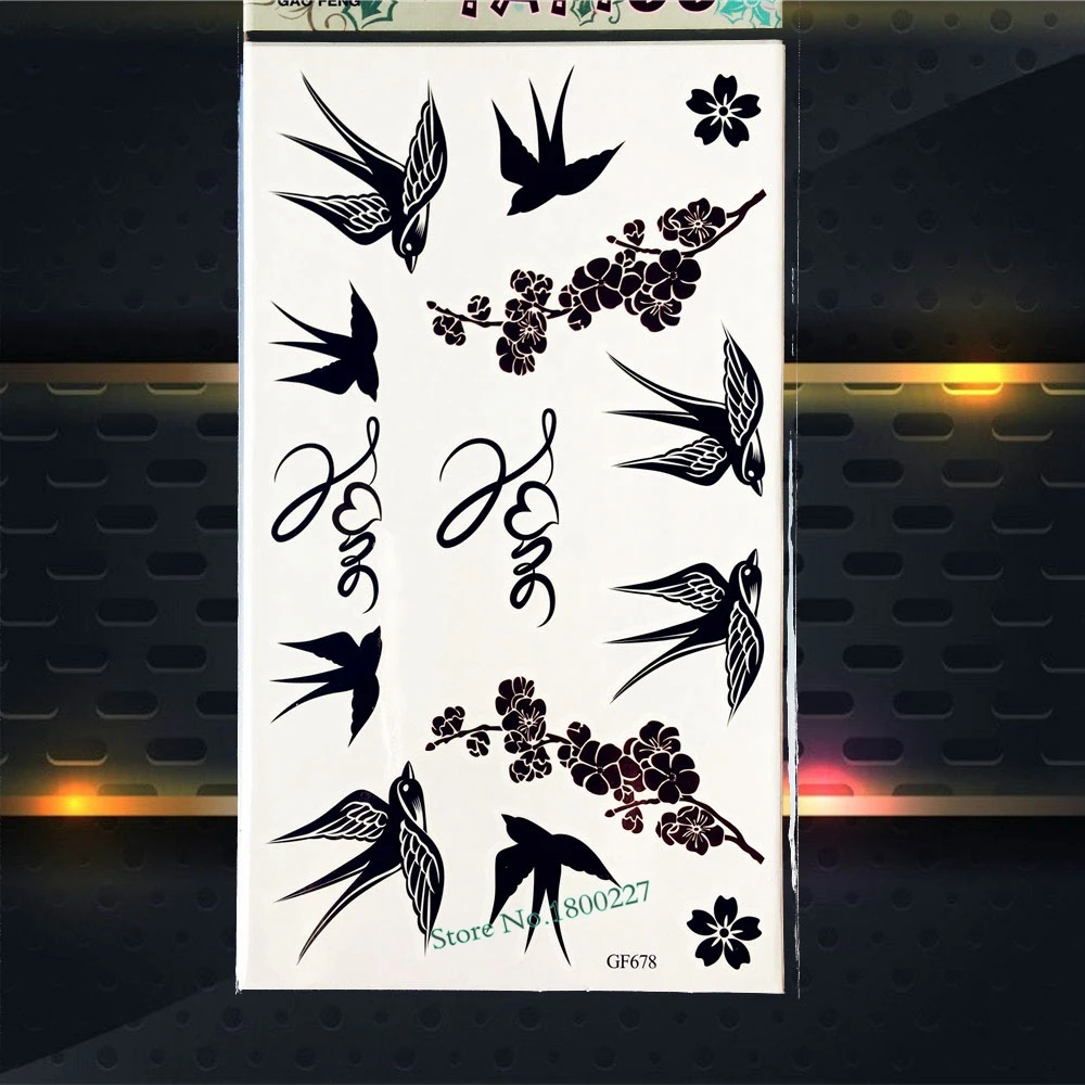 Милая хна временная татуировка чокер дизайн поддельные флэш вода переводная