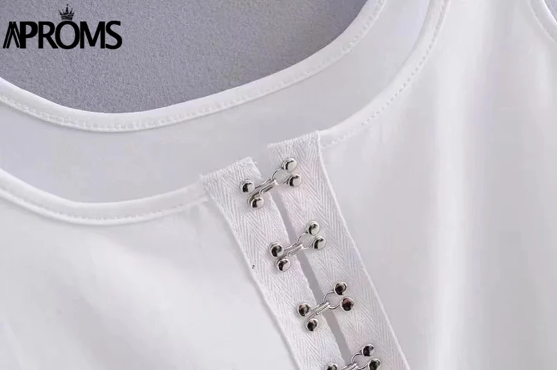 Aproms черный, белый, хлопковый базовый боди для женщин, сексуальный, без рукавов, застежка, кнопка, облегающий, Облегающий комбинезон, комбинезон, уличная одежда, комбинезоны
