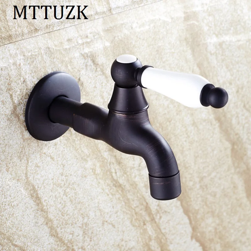 MTTUZK европейский стиль черный Античная бронзовая латунная Швабра кран для