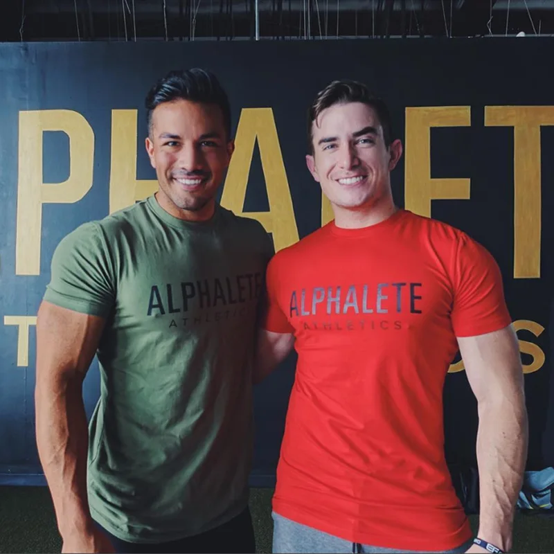 Мужская футболка Alphalete футболки тренажерные залы Фитнес безрукавки для