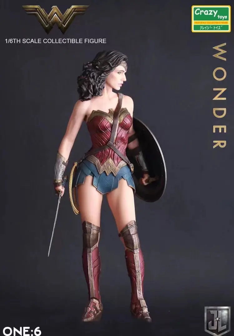 Сумасшедшие игрушки 1:6 DC Лига Справедливости Супер герой Wonder Woman ПВХ фигурка