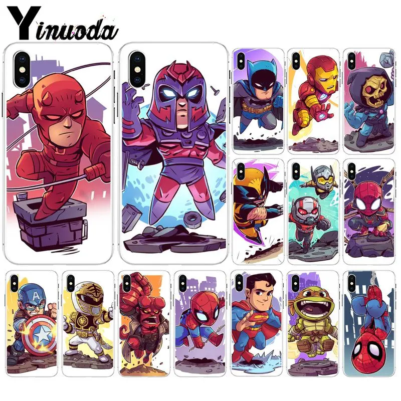 Yinuoda Marvel DC Comics супергерой Звездные войны ТПУ прозрачный чехол для телефона iPhone 8 7 6