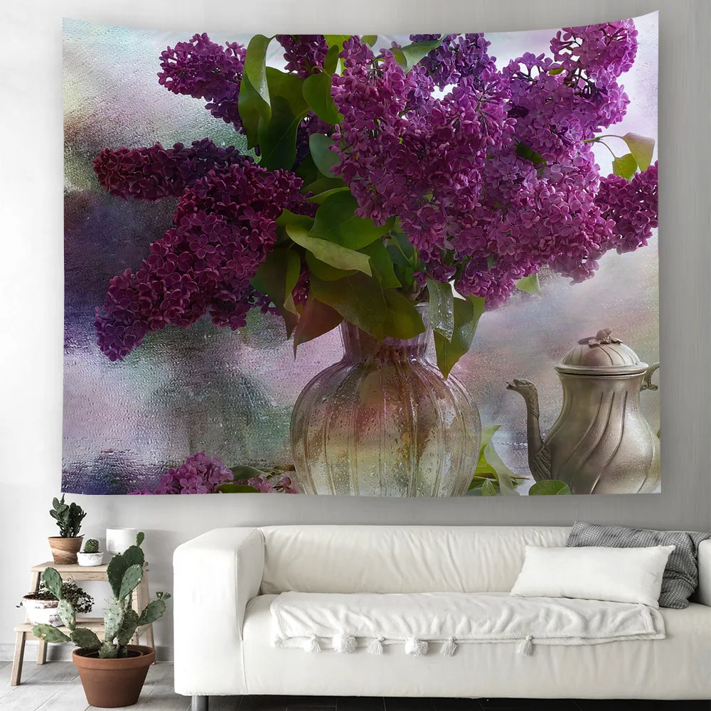 Tapestry 3d Романтическая Роза красочные шторы цветы искусство ковер настенный гобелен матрас богемный большой солнцезащитный крем квадратный платок - Color: Tapestry