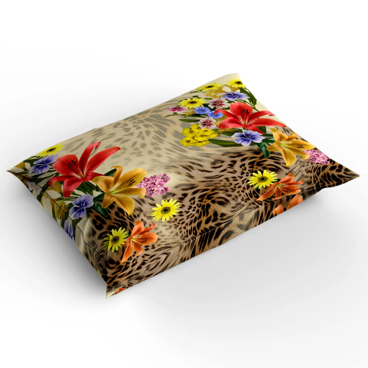 Цветочный и Леопардовый принт день рождения пододеяльник постельные