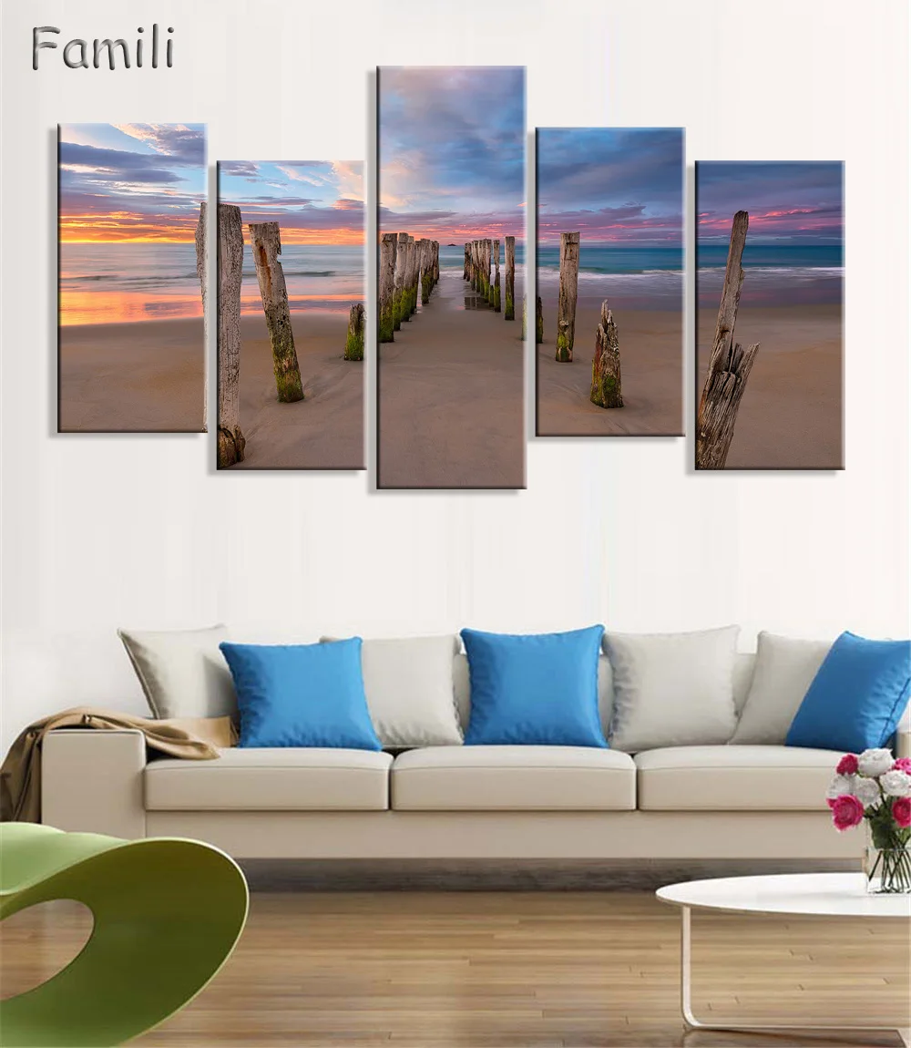 Wall Pictures Mountain Landscape Painting Art New Zealand Photo Canvas Print Poster For Home &amp Office Decor No Framed art print | Дом и сад