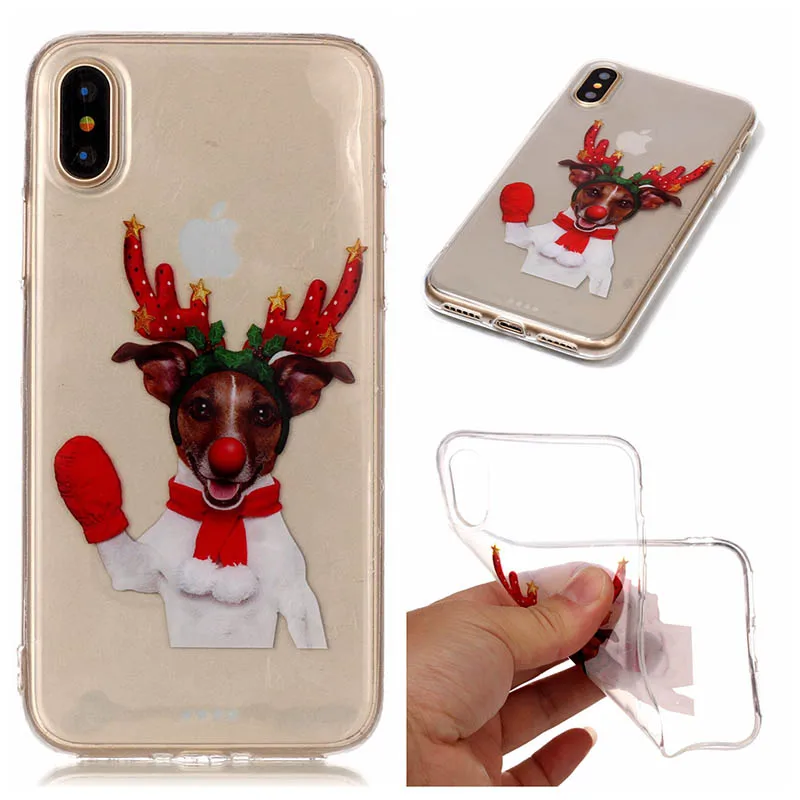Отсутствие милые Санта Клаус Лось чехол для iphone XS Max X XR 6 S 7 8 плюс прекрасный