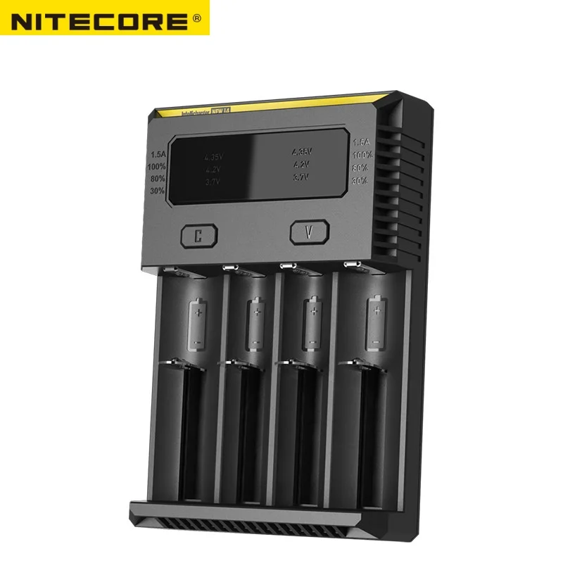Новинка зарядное устройство NITECORE I4 умное Intelli для Li ion/IMR Nicd 16340 14500 18650 26650 AA AAA