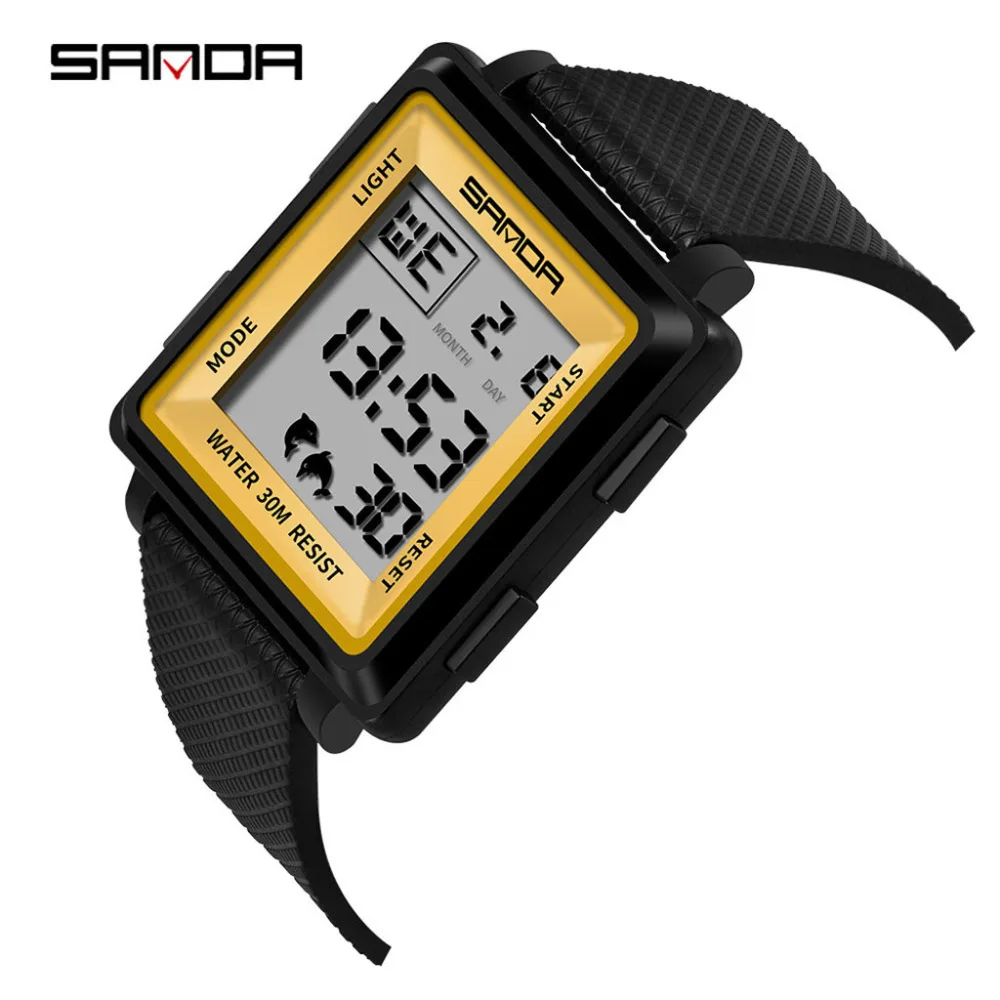 Мужские стильные часы Reloj relogio Saat цифровые часы лучший бренд роскошные квадратные relogio masculino спортивные противоударные часы хронограф# A