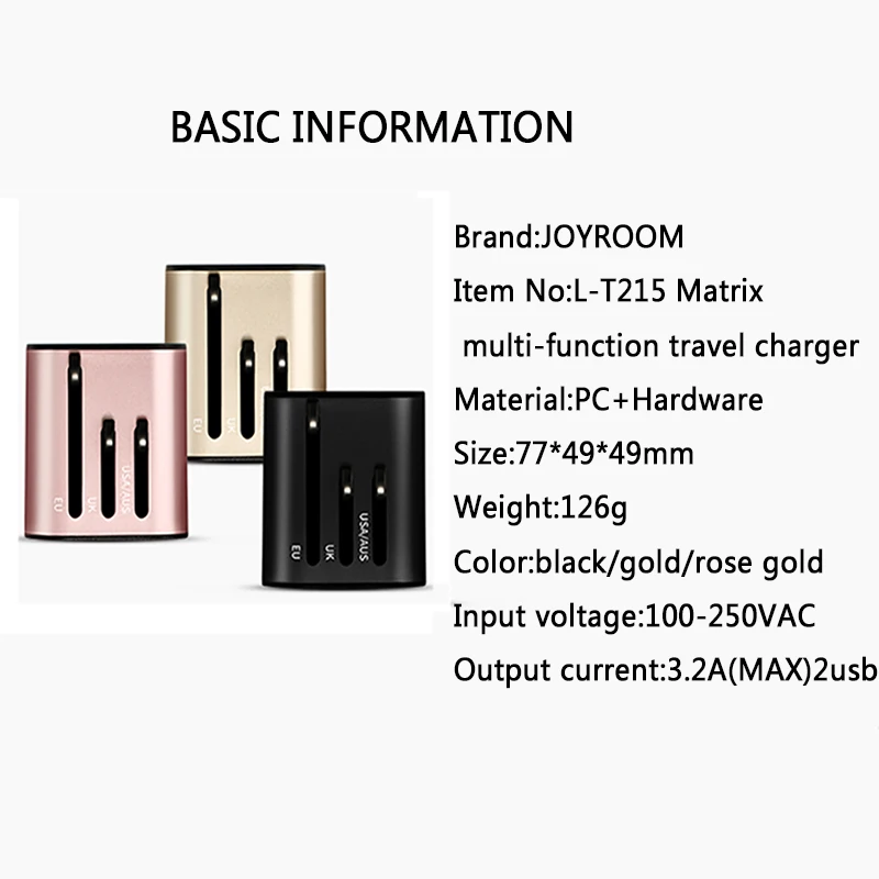 JOYROOM USB Charger Quick Charge 3.2A Fast Mobile Phone plug fast travel charger high compatibility for iphone samsung | Мобильные