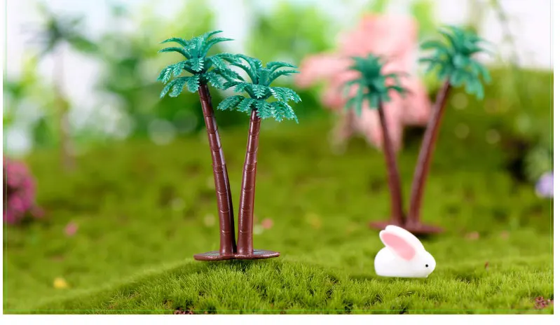 Миниатюрная фигурка кокосового дерева из ПВХ аксессуары сделай сам для