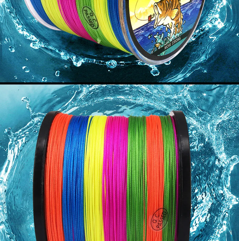 Прочная леска PE плетеная леска 20lb 30lb 40lb 50lb 60lb 60lb 88lb 8 нитей многонитиевая веревка для рыбалки в море
