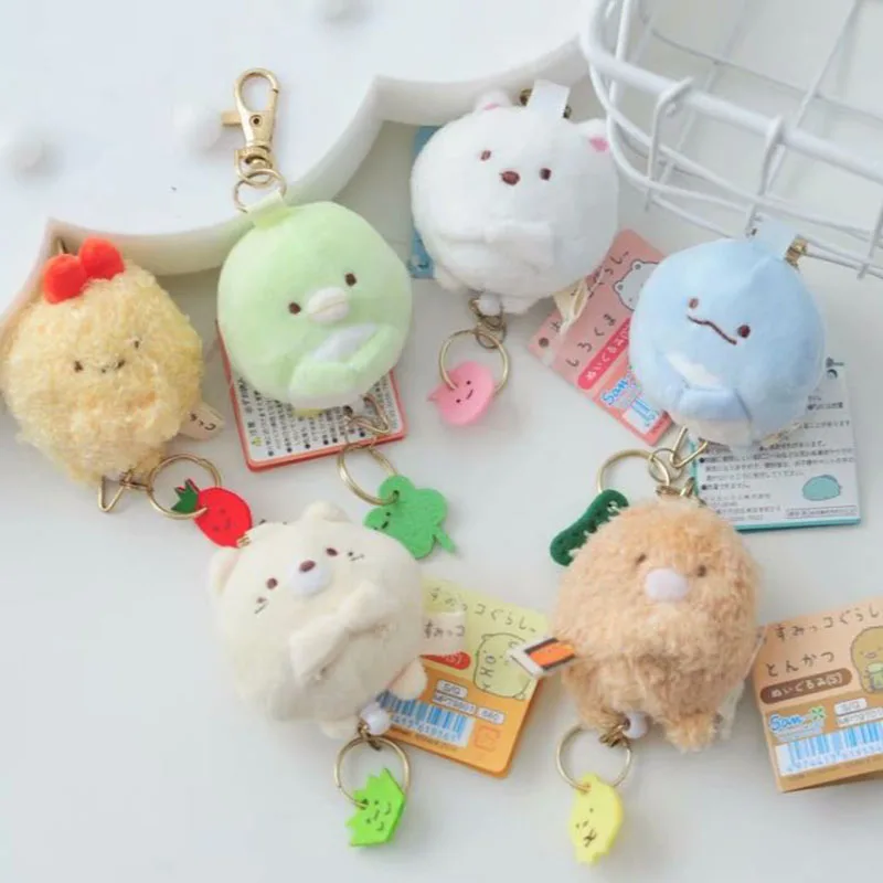1 шт. Kawaii Japan Corner биология гибкий брелок Sumikko Corner Животное Мультфильм плюшевая игрушка брелок Подвеска сумка украшения