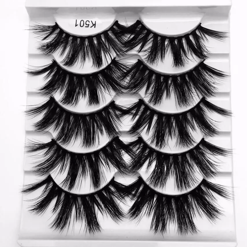 5pair 501 3/5/7/13Pairs3D норки волосы Накладные Eyelashes15-25 мм ресницы толстые длинные тонкие пышная Праздничная не тестировано на норковые ресницы инструменты для макияжа - Цвет: 5pair 501