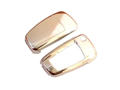 Посеребренный хромированный дистанционный флип-чехол для ключей оболочка кожи