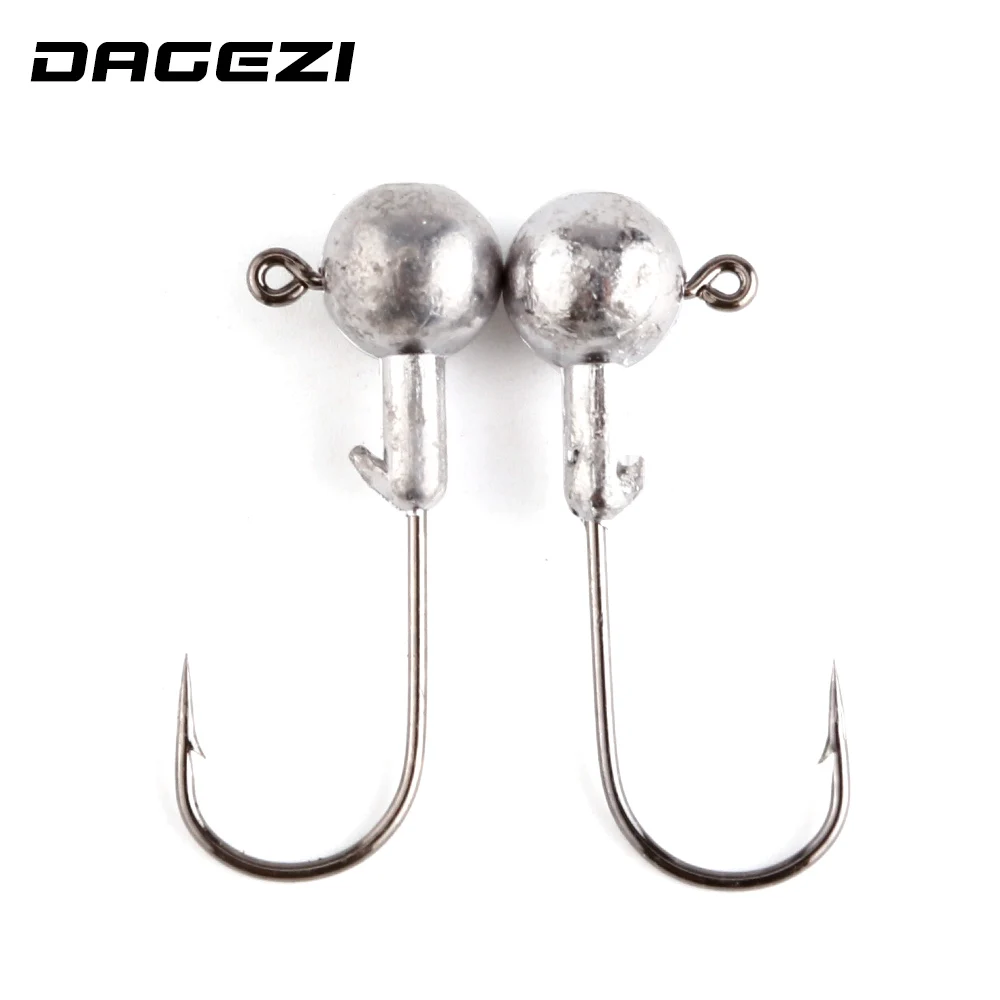 DAGEZI 5 шт./лот Jig head свинцовые крючок 3.5g/5g/7g бронзовых морских рыболовных крючков