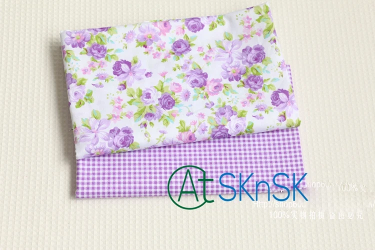 

4pcs/lot 160cm width cotton twill fabric cotton flower printed comfort baby cloth bedding quilt lining cotton fabrics for DIY