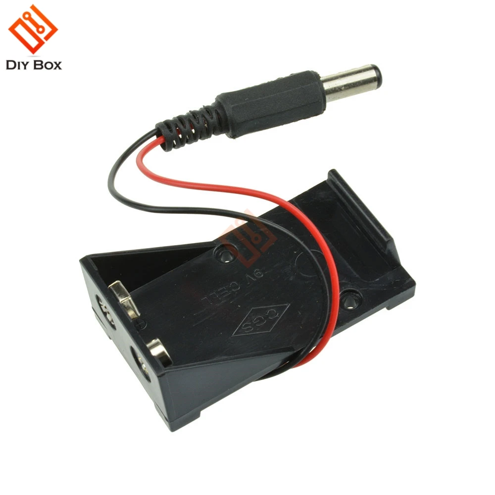 9V Батарея держатель Коробка Чехол провод с вилкой 5 5*2 1 мм для Arduino AU Новый power bank