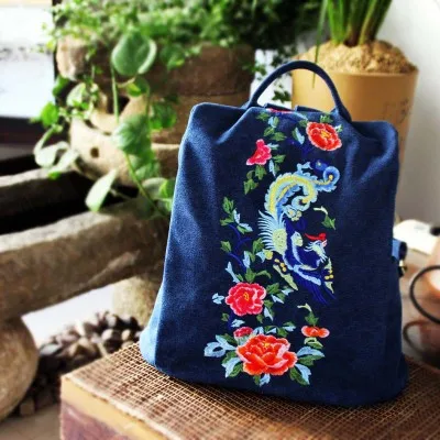 Модные женские винтажные дорожные рюкзаки с вышивкой! хит продаж цветочный