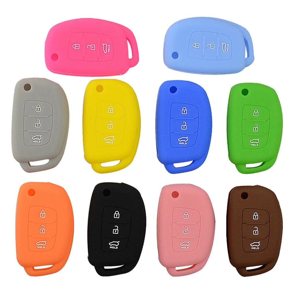 Высокое качество 3 кнопки силиконовый Автомобильный Дистанционный Брелок чехол