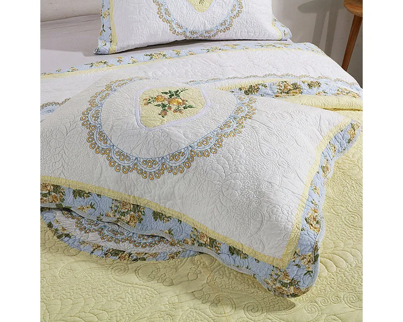 3 шт. хлопковые покрывала для кровати с принтом|cotton quilts set|cotton quilt coverscotton quilted bedspreads